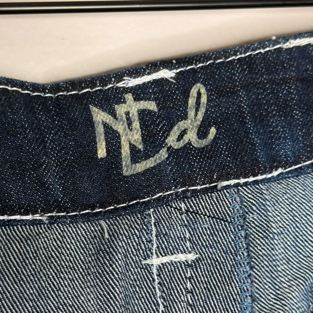 NLTD Womens Flare‎ Boot Cut Jeans 14 Embellished Denim Flare Rock
